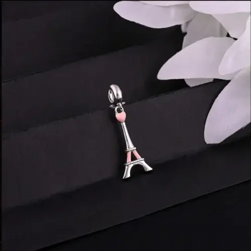 Silver Pendant Eiffel Tower Shape
